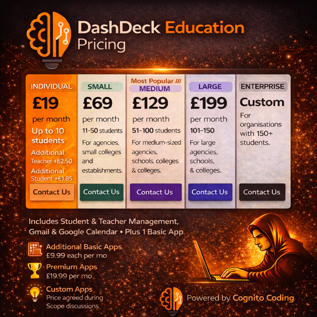 DashDeck Education Pricing