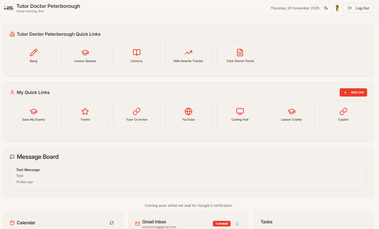 DashDeck Education Dashboard Screenshot